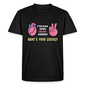 Crise cardiaque Chirurgie cardiaque Chirurgie Hospital - T-shirt Premium bio Homme - noir - Devant - Nico (187cm)
