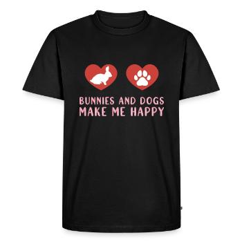 Rabbit Rabbit - Men's Premium Organic T-Shirt - black - Front - Nico (187cm)
