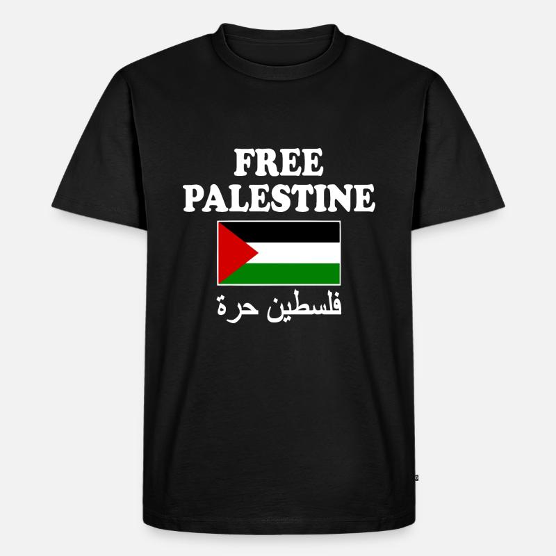 Free palestine - Männer Premium Bio T-Shirt - Schwarz