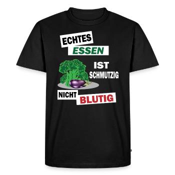 Vegan Vegan Animal Welfare Animal Rights Soy Tofu - Men's Premium Organic T-Shirt - black - Front - Nico (187cm)