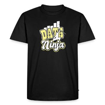 Data Ninja Business Analyst Gift - Men's Premium Organic T-Shirt - black - Front - Nico (187cm)