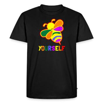 Bee Yourself Lesbeean Lesbian Gift - Men's Premium Organic T-Shirt - black - Front - Nico (187cm)