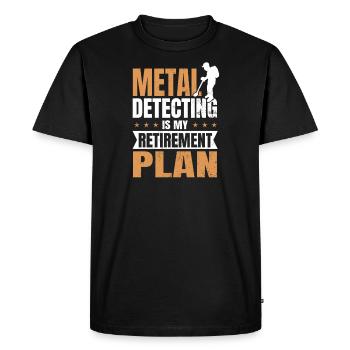 Détection des métaux est mon cadeau de plan de retraite - T-shirt Premium bio Homme - noir - Devant - Nico (187cm)