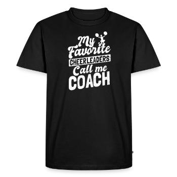 Cheer Coach Mes pom-pom girls préférées Call Me Gift - T-shirt Premium bio Homme - noir - Devant - Nico (187cm)