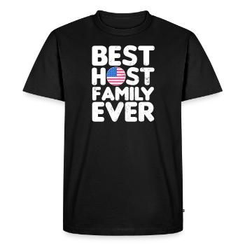 Au Pair Best Host Family Ever Gift - Men's Premium Organic T-Shirt - black - Front - Nico (187cm)