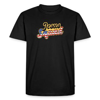 Drapeau de Jésus cadeau de l'équipe de Jésus - T-shirt Premium bio Homme - noir - Devant - Nico (187cm)