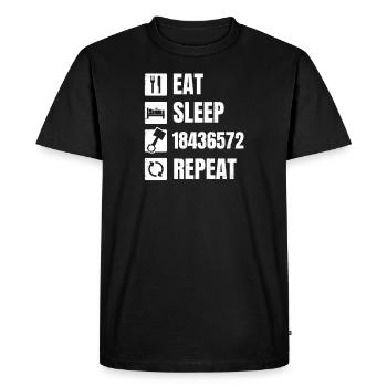 V8 Engine Eat Sleep 18436572 cadeau de répétition - T-shirt Premium bio Homme - noir - Devant - Nico (187cm)