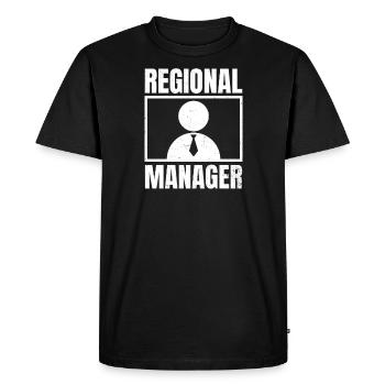 Regional Manager Funny Sillhouette Gift - Men's Premium Organic T-Shirt - black - Front - Nico (187cm)
