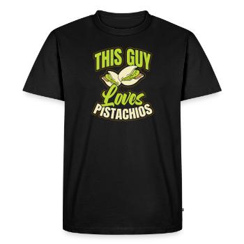 Pistazie Dieser Kerl liebt Geschenk - Männer Premium Bio T-Shirt - Schwarz - Vorne - Nico (187cm)