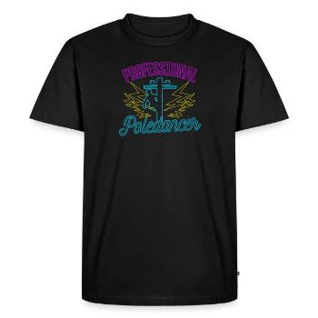 Cadeau de poledancer professionnel des années 80 - T-shirt Premium bio Homme - noir - Devant - Nico (187cm)
