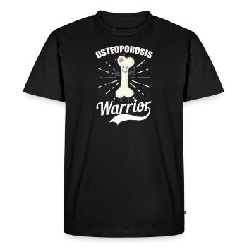 Ostéoporose Sensibilisation à l’ostéoporose Guerrier - T-shirt Premium bio Homme - noir - Devant - Nico (187cm)