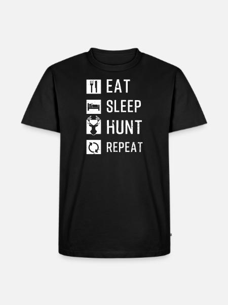 Hunter Eat Sleep Hunt Repeat - Men's Premium Organic T-Shirt - black
