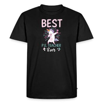 PE Teacher Best PE Teacher Ever - Men's Premium Organic T-Shirt - black - Front - Nico (187cm)