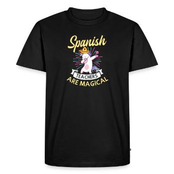Professeur d’espagnol Les professeurs d’espagnol sont magiques - T-shirt Premium bio Homme - noir - Devant - Nico (187cm)