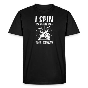 Je tourne pour brûler fou - T-shirt Premium bio Homme - noir - Devant - Nico (187cm)