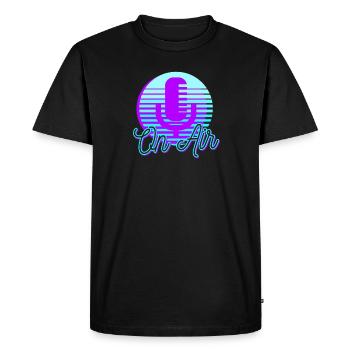 Podcast Radio On Air Vintage 80s - Men's Premium Organic T-Shirt - black - Front - Nico (187cm)