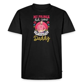 Gay Daddy Prince Came His Name Is Daddy - Men's Premium Organic T-Shirt - black - Front - Nico (187cm)