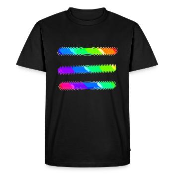 Lines | Wavy lines | | symbols Pattern - Men's Premium Organic T-Shirt - black - Front - Nico (187cm)