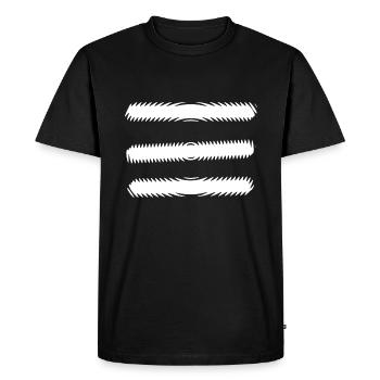 Lines | Wavy lines | | symbols Pattern - Men's Premium Organic T-Shirt - black - Front - Nico (187cm)