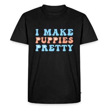 Toiletteur pour chiens Toiletteur pour chien - T-shirt Premium bio Homme - noir - Devant - Nico (187cm)