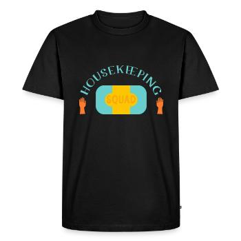 Femme de ménage Ménage - T-shirt Premium bio Homme - noir - Devant - Nico (187cm)