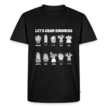 Awesome Let's Grow Kindness For Succulent Cactus - Men's Premium Organic T-Shirt - black - Front - Nico (187cm)