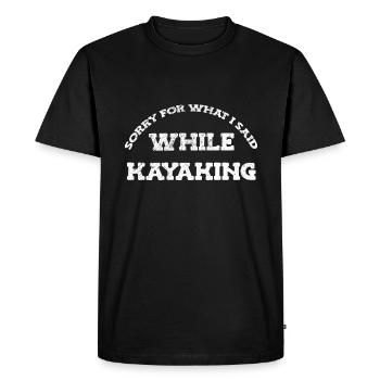 Kayak Kayaking - Men's Premium Organic T-Shirt - black - Front - Nico (187cm)