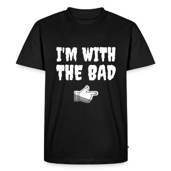 I'm with the bad Halloween design - Men's Premium Organic T-Shirt - black - Front - Nico (187cm)