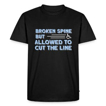 Wheelchair wheelchair access - Men's Premium Organic T-Shirt - black - Front - Nico (187cm)
