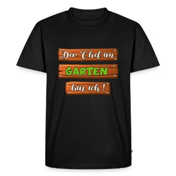 Jardin Jardin Chef Règles du jardin - T-shirt Premium bio Homme - noir - Devant - Nico (187cm)