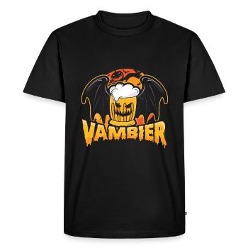 Vambier Fledermaus lustiger Spruch Happy Hallowen - Männer Premium Bio T-Shirt - Schwarz - Vorne - Nico (187cm)