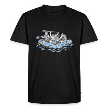 Rafting Squad Outfit for Teams Boating Mountains - Men's Premium Organic T-Shirt - black - Front - Nico (187cm)