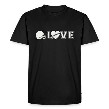 Football Love American Football Love Cadeau - T-shirt Premium bio Homme - noir - Devant - Nico (187cm)