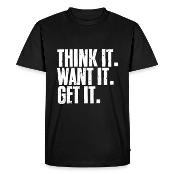 Pensez qu’il veut qu’il obtienne une manifestation cool de - T-shirt Premium bio Homme - noir - Devant - Nico (187cm)