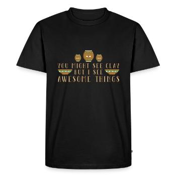 Töpfern Töpfer Keramik - Männer Premium Bio T-Shirt - Schwarz - Vorne - Nico (187cm)
