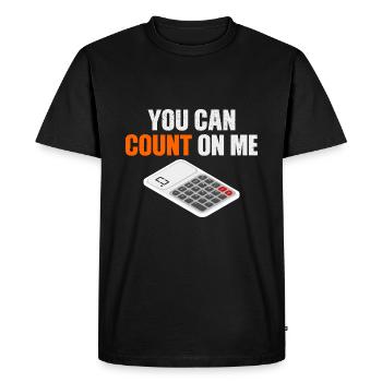 Calculatrice - T-shirt Premium bio Homme - noir - Devant - Nico (187cm)