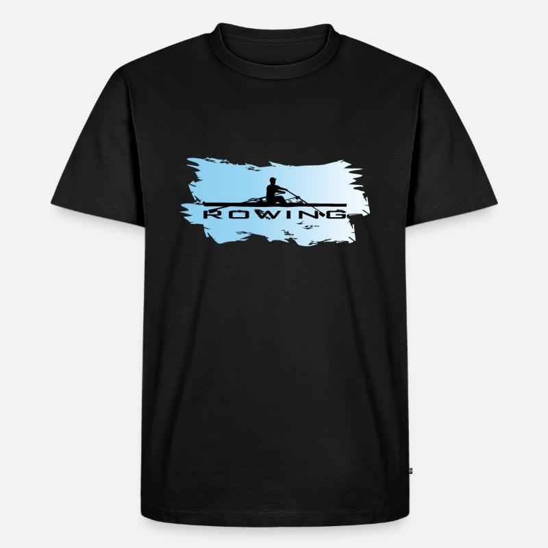 Ramer, Un Rameur, Eau - T-shirt Premium bio Homme - noir