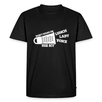 Cafeteria Employee Lunch Lady Canteen - Men's Premium Organic T-Shirt - black - Front - Nico (187cm)
