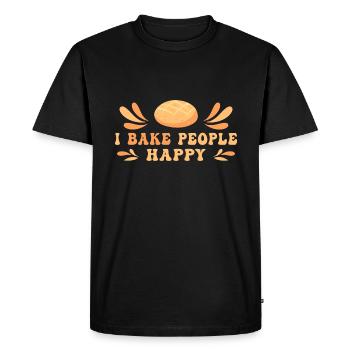 Cuisson du pain Boulangers Boulangers Cuisson du levain - T-shirt Premium bio Homme - noir - Devant - Nico (187cm)