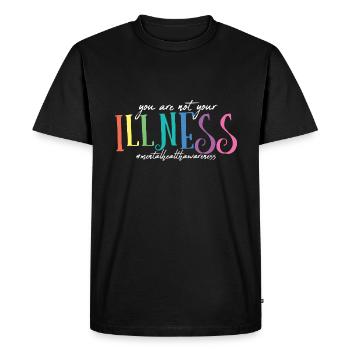 Mental Health Mentale Gesundheit - Men's Premium Organic T-Shirt - black - Front - Nico (187cm)