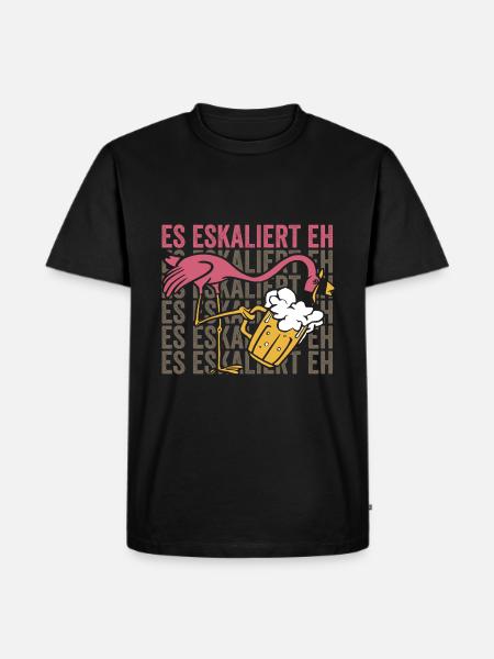 Es Eskaliert Eh - Männer Premium Bio T-Shirt - Schwarz