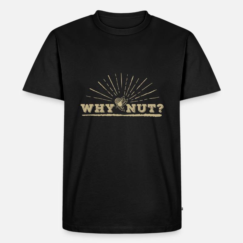 Herbst Eichel Lustig - Männer Premium Bio T-Shirt - Schwarz