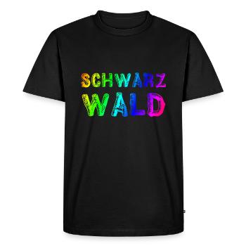 | de la Forêt-Noire Montagnes | Randonnée | Vacances - T-shirt Premium bio Homme - noir - Devant - Nico (187cm)