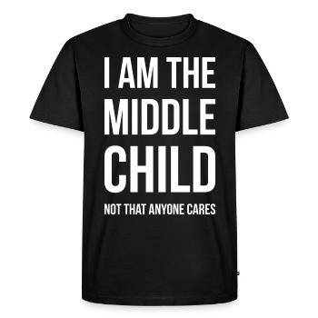 Middle Child I - Men's Premium Organic T-Shirt - black - Front - Nico (187cm)