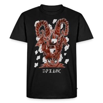 Belier Négutif - T-shirt Premium bio Homme - noir - Devant - Nico (187cm)