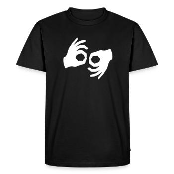 Tout Roger - T-shirt Premium bio Homme - noir - Devant - Nico (187cm)