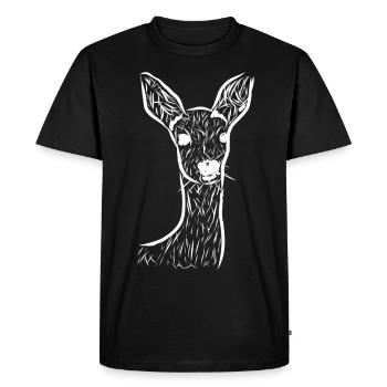 Roe deer - Men's Premium Organic T-Shirt - black - Front - Nico (187cm)