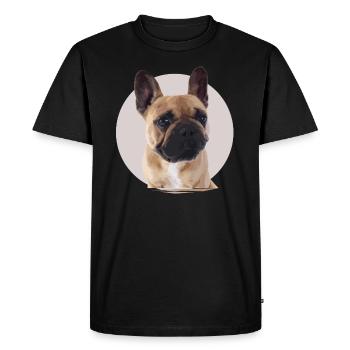 French bulldog - Men's Premium Organic T-Shirt - black - Front - Nico (187cm)