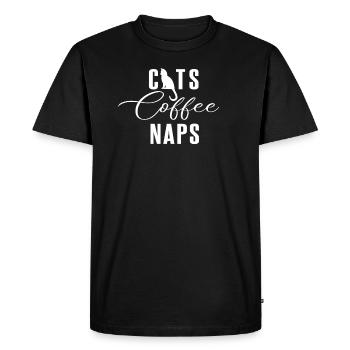 Cats - T-shirt Premium bio Homme - noir - Devant - Nico (187cm)