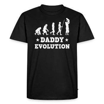 Papa évolution - T-shirt Premium bio Homme - noir - Devant - Nico (187cm)
